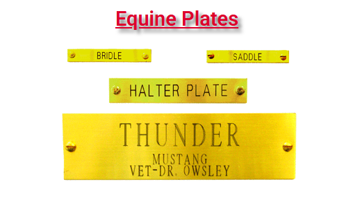 equine plate tags