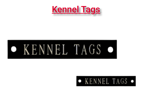 Kennel tag plates