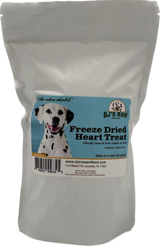 BJ’s Raw Freeze Dried Chicken Heart Treat