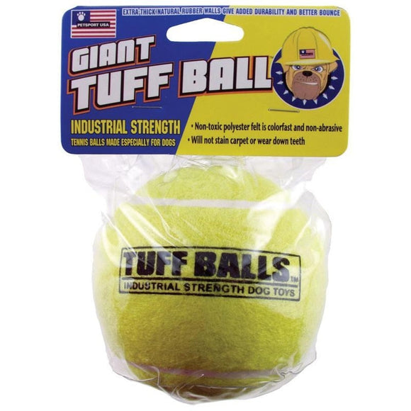 PETSPORT TUFF BALLS (4 IN, YELLOW)