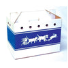 CARDBOARD PET TOTE (15X8.5X11 IN, BLUE/WHITE)