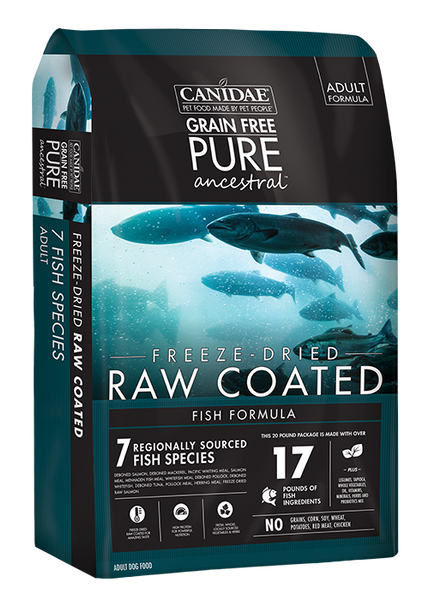 Canidae PURE Ancestral Grain Free Fish Formula with Salmon Mackerel Pacific Whiting Raw Coated Dry Dog Food Gordonville PA King s Pet