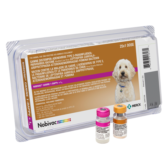 Merck Nobivac 9-way Vaccine Canine 1-DAPPv+L4 (CS/25PK)